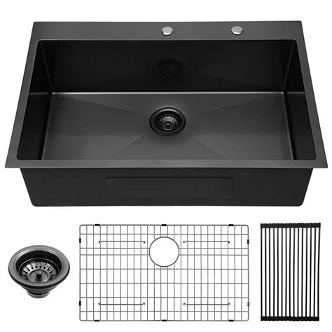 33 x 19 drop-in kitchen sink single bowl|33x19 kitchen sink home depot.